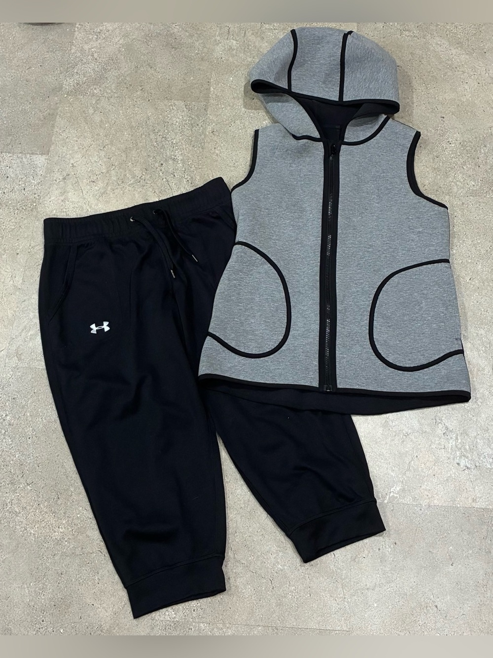 Womens LULULEMON/UNDER ARMOUR Vest & Jogger Sweatpants, sz Small (6)